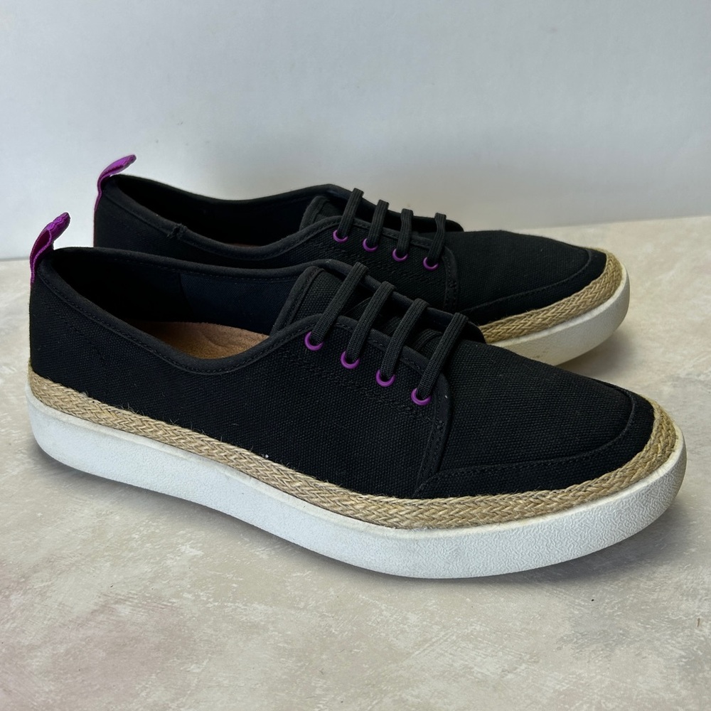 Vionic Jovie Black Women's Black Canvas shoes